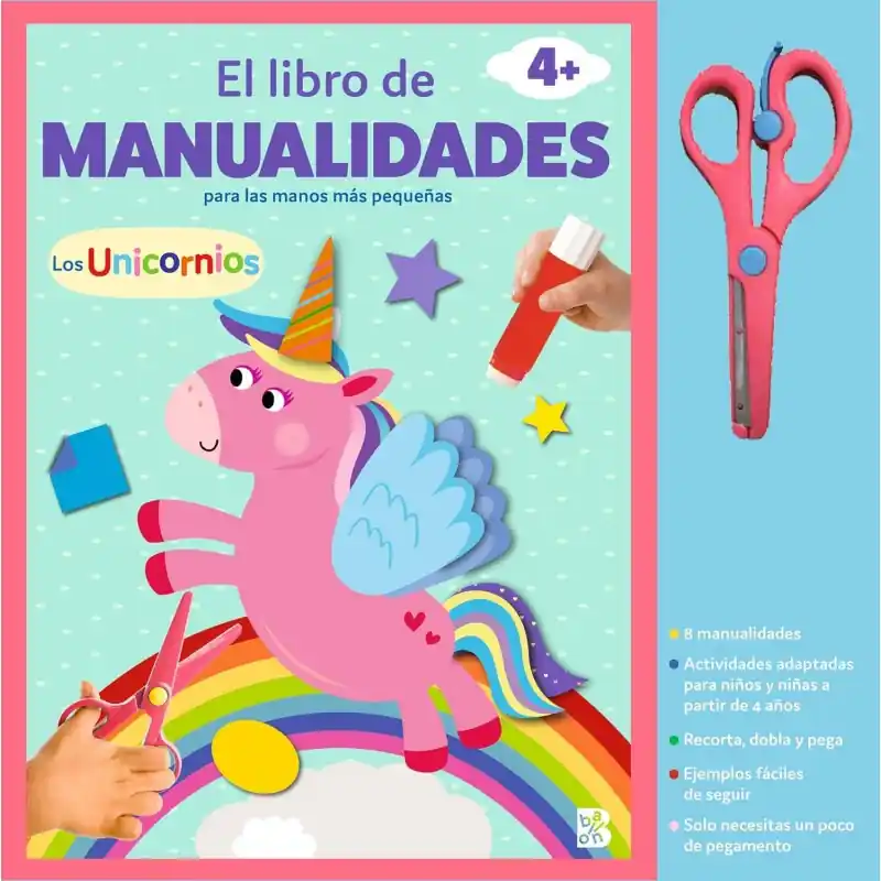 EL LIBRO DE MANUALIDADES PARA LOS MÁS PEQUEÑOS, LOS UNICORNIOS, LOS ANIMALES, MANUALIDADES CON TIJERAS Alta Calidad