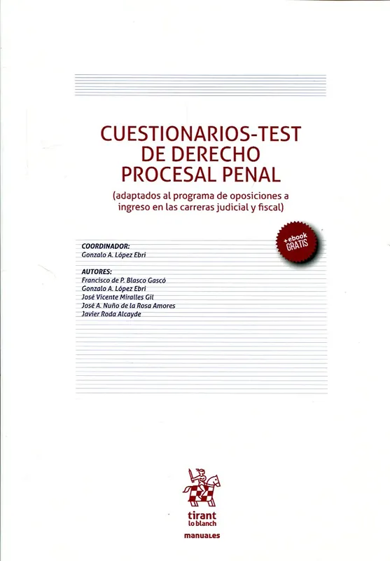 A Buen Precio Cuestionarios-test de Derecho procesal penal